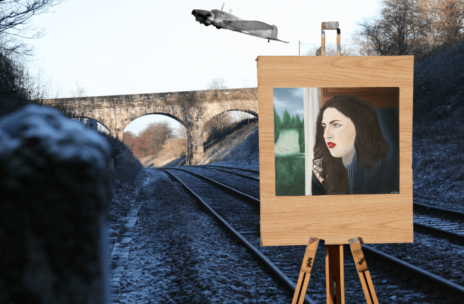 easel Anson and rails with bridge