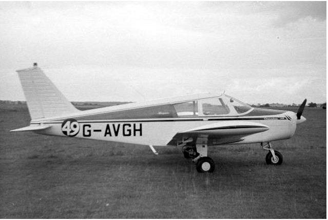 The Piper Cherokee in which Peter flew first solo 29Aug1974 bw